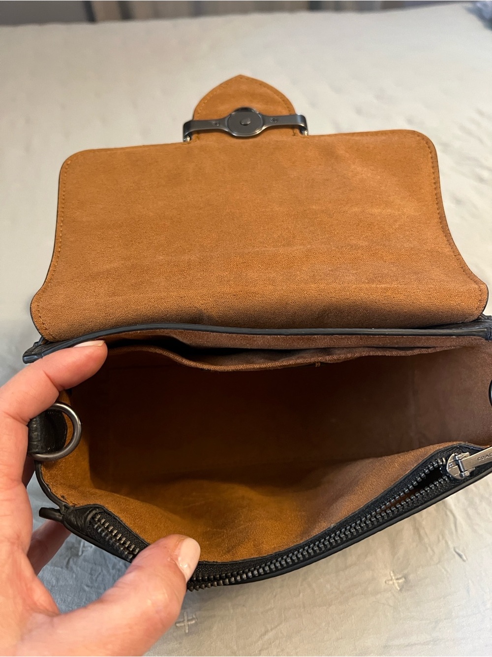 Coach Classic Leather Morgan Top Handle Satchel Bag - Picture 6 of 9